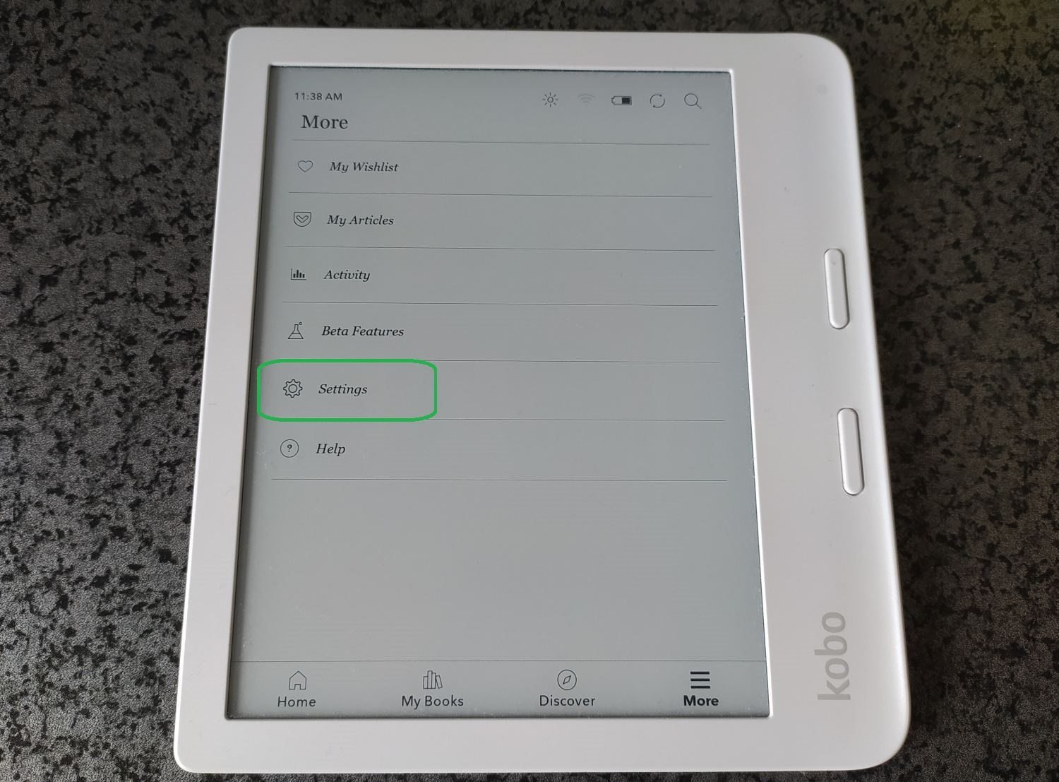 kobo e-reader serial number