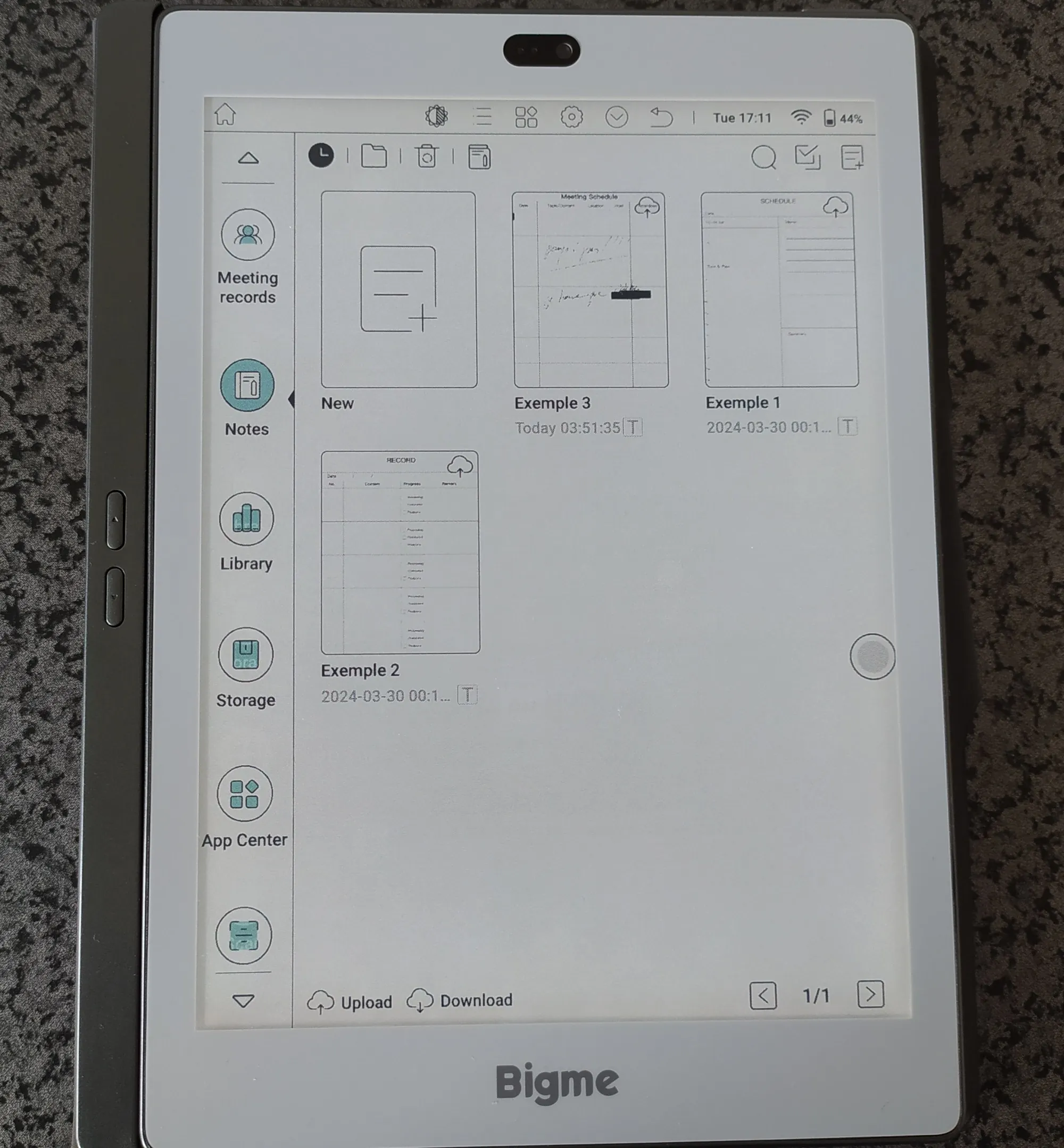 bigme e-reader review metting records