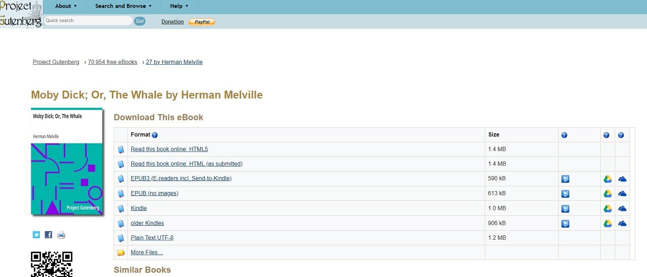 Moby Dick ebook Gutenberg