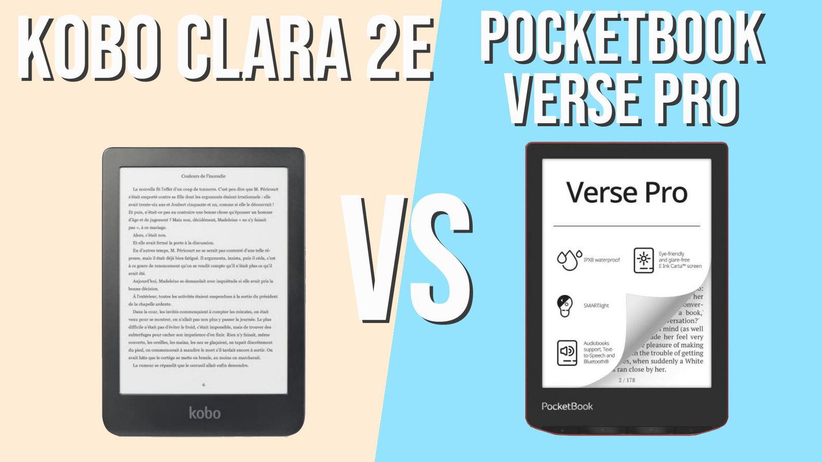 kobo clara 2E vs pocketbook verse pro