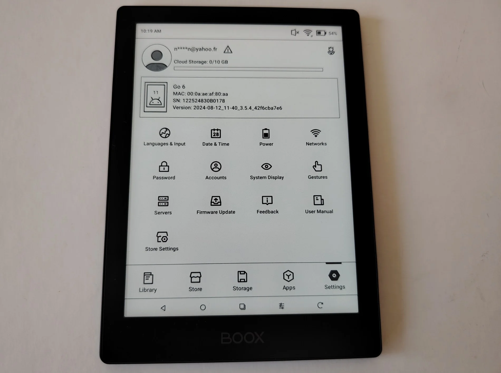 onyx boox go 6 e-reader