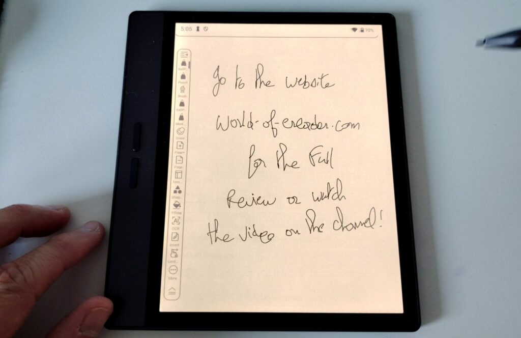 bigme B7 color e-reader review note taking app