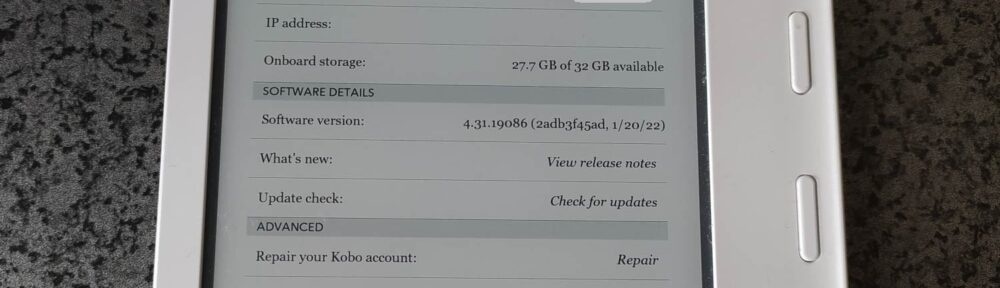 How to find your Kobo e-reader model and serial number?