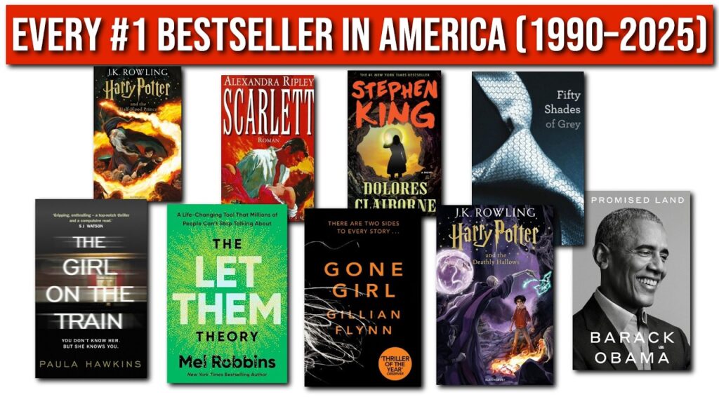 The Best-Selling Books in America, Year by Year (1990–2025)